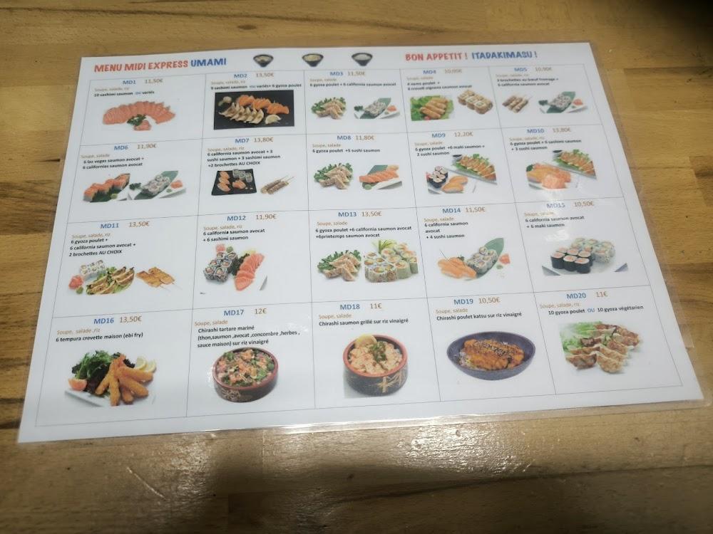 Umami RESTAURANT JAPONAIS - Menu Image 1